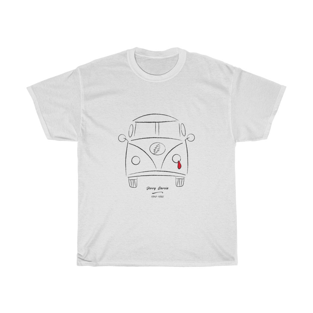 Jerry Garcia × VWバス イラストプリント Tシャツ