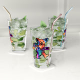 Dancing Bear Pint Glass, 16oz - Muir Beach Acid Test