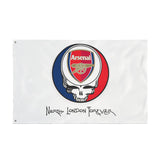 Arsenal x Grateful Dead “North London Forever” Flag Double Sided Fan Flag | 3x5 ft