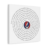 Ripple Lyrics Spiral Canvas | Grateful Dead Matte Canvas Wall Art