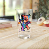 Dancing Bear Pint Glass, 16oz - Muir Beach Acid Test