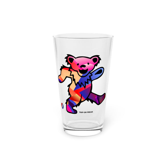 Dancing Bear Pint Glass, 16oz - Trip or Freak