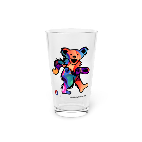Dancing Bear Pint Glass, 16oz - Muir Beach Acid Test
