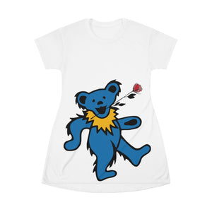 Dancing Bear All Over Print T-Shirt Dress